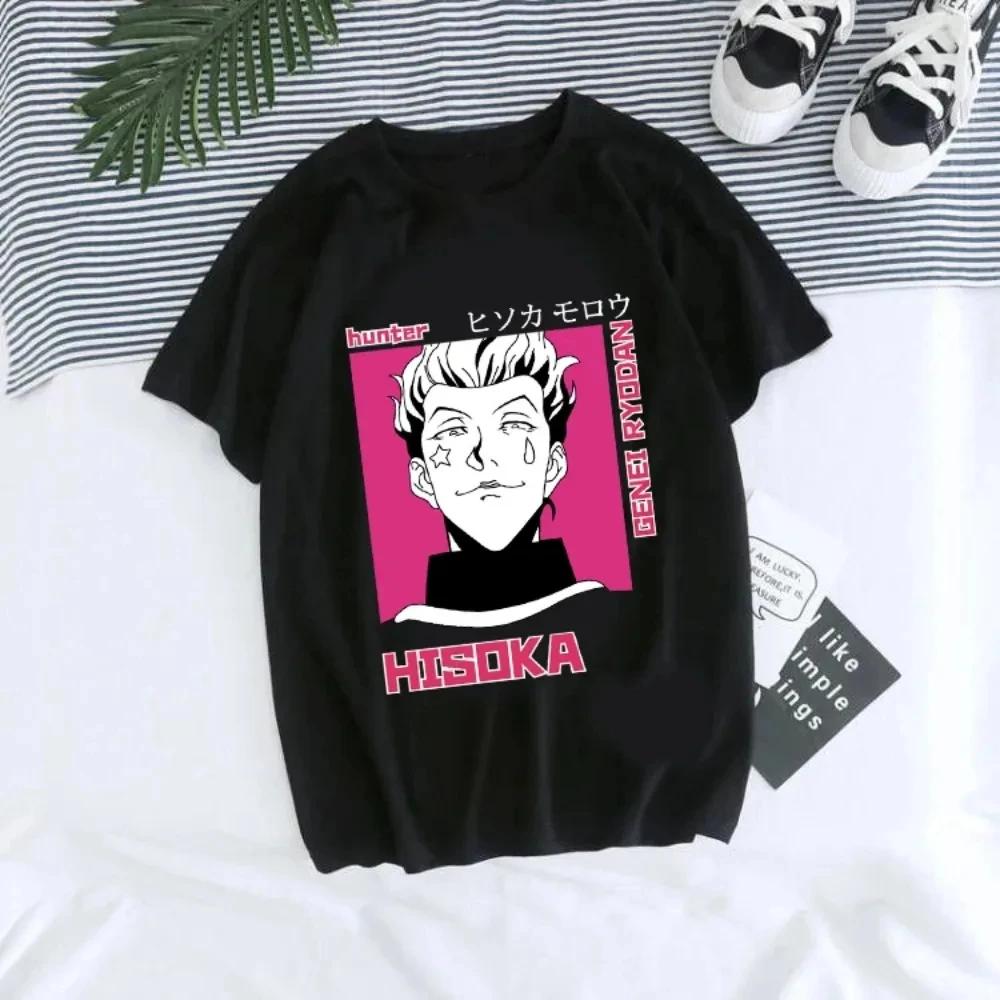 Kawaii Japanese Anime X Hunter Cotton Women's T-shirt Manga Hisoka Killua Zoldyck Kurapika Devil's Eye Short Sleeve T-shirt