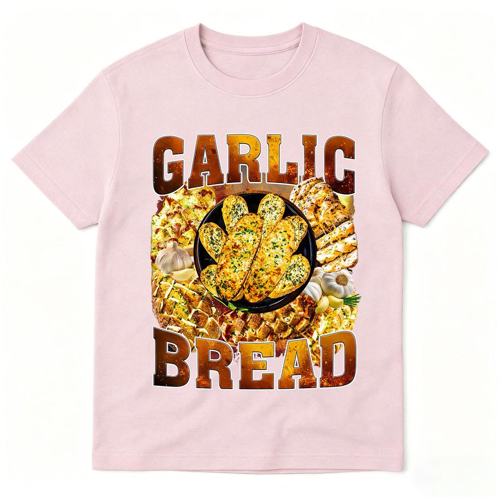 Garlic Bread Funny Meme Graphic Tshirts Unisex Unisex Fashion Cotton Tshirt Harajuku Short Sleeve Oversized T Shirts Streetwear