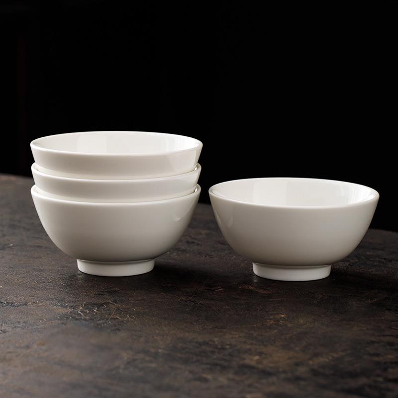 Pearl White 4.7-inch Dehua Porcelain Bowl - 300ml