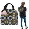 Sac à lunch isotherme Ankara Wax Hollandais Motif Africain pour Femmes Enfants Boîtes Alimentaires Portables Boîte à lunch thermique Sac fourre-tout