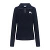MARTINE GOLF Fluffy Half Zip Up T Shirts_Navy