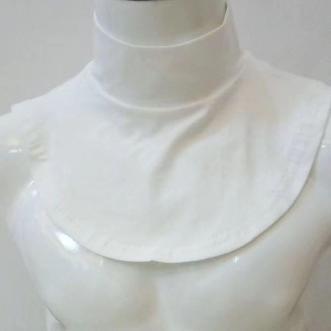 Korean Style Women's Cotton Turtleneck False Collar for Casual Layering - Autumn/Winter/Spring