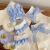 Chaussettes Hautes en Coton Pur Style Nouveau Printemps Été pour Femmes avec Dentelle et Nœud Ballet