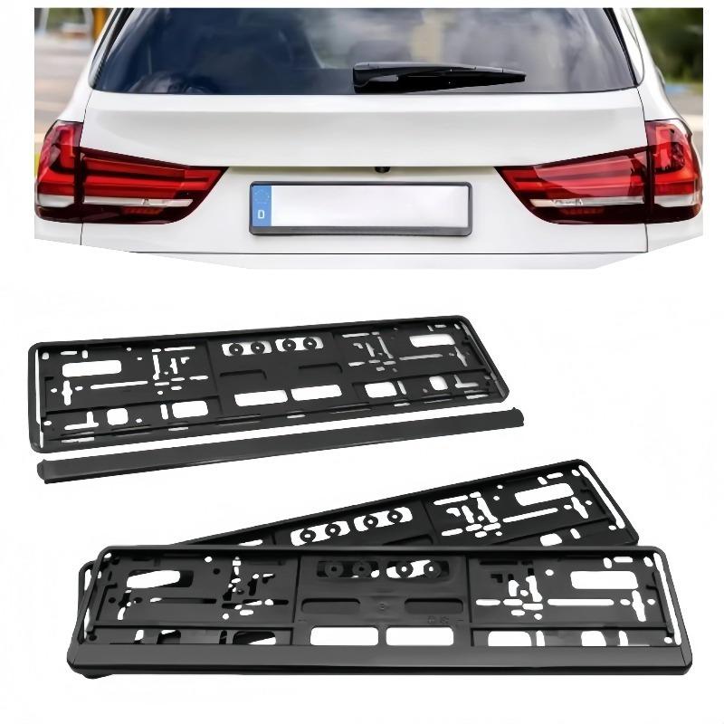 Black EU Standard License Plate Holder Bracket Frame Easy tall Anti-corrosion Waterproof Durable Car Auto Accessor Mount