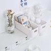 White Minimalist Desktop Plastic Storage Bin Organizer