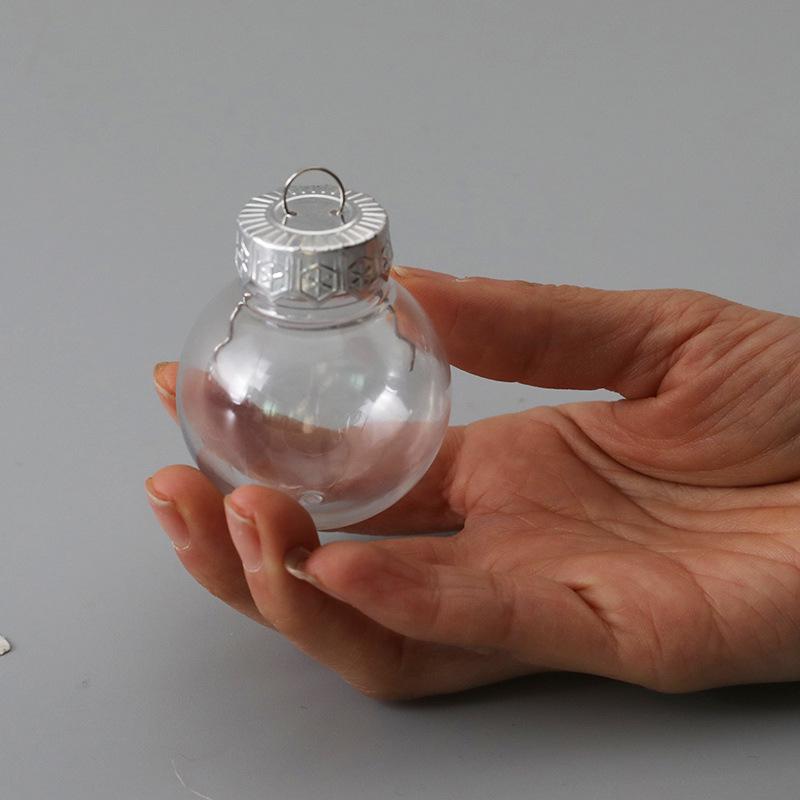 Clear PVC Christmas Tree Ornament - DIY Hollow Round Pendant Ball