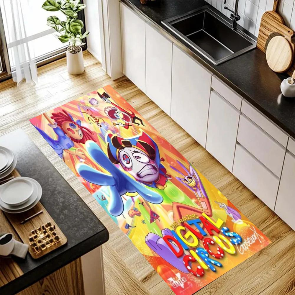 Digital Circus Nonslip Kitchen Mat Floor Carpet Rug For Indoors Outdoors Home Decor Room Supplies Spring Decor