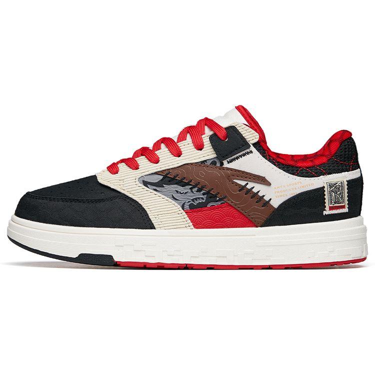 ANTA Men Classic Casual Skate Shoes Black Off White Red Brown 112218050-5 41