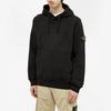 Stone Island Patch Logo Hoodie Black Men Tops 741564151-V0029
