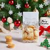 50/100pcsWhite Snowflake Flower Nougat Cranberry Cookies Frosted Transparent Machine Sealed Bags Party Favors Cake Decorating