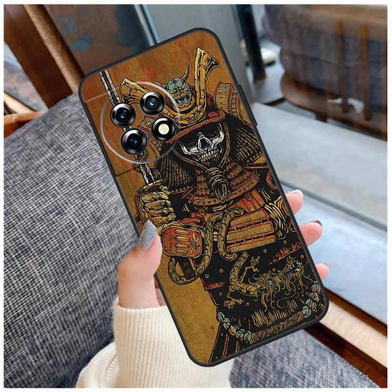 Japanese Samurai Case For OnePlus 13T 8T 10T 9 10 Pro 15 13 12 11 13R 12R Nord CE 5 2 3 4 Lite N20 N30 Coque