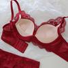French Lace Satin Lingerie Set: Push-Up, Wire-Free, Anti-Sagging Bra for Small Busts