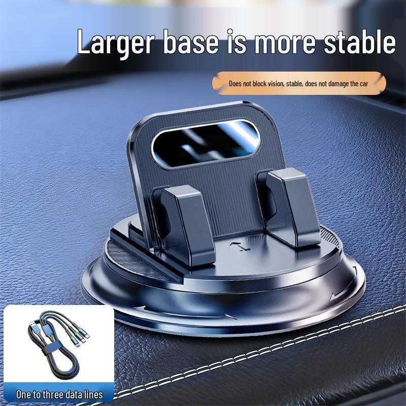 Shockproof Rotating Car Phone Holder with Large Non-slip Base & Emblem