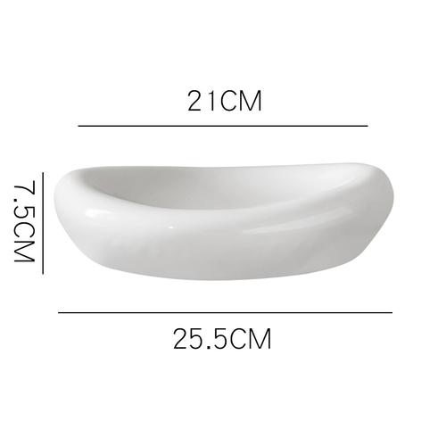 

Чисто белая керамическая тарелка, нестандартная обеденная тарелка, поднос для фруктов, салатница, десертные тарелки, декоративная посуда для ресторана отеля