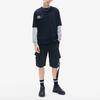 Fila Letter Big Logo Sports Casual Round Neck Fashion Loose Short Sleeve Drop Shoulder T-Shirt Men T-Shirt Black F11M219105FBK