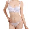 French Sexy Underwear Women's Pure Desire Thin Cotton Lace Sex Underwear Large Breasts Small Anti-sagging Large Size Bra
