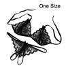 Transparent Thong Floral Panty Women Bra Lace Lingerie Open Cup