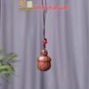 Peach Wood Carved Sword Axe Pendant Keychain