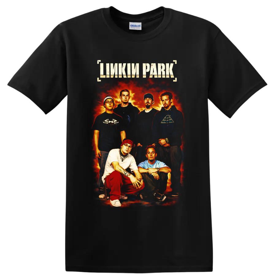 Linkin Park Band Porträt T-Shirt Nu Metal Rock Musik Grafik T-Shirt Fan Geschenk Oberteil