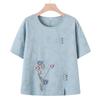 LangSha Women's Summer Cotton-Linen Two-Piece Set