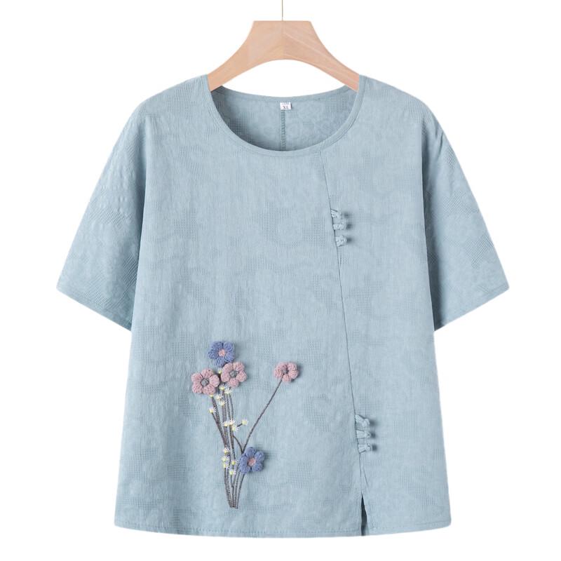 LangSha Women's Summer Cotton-Linen Two-Piece Set