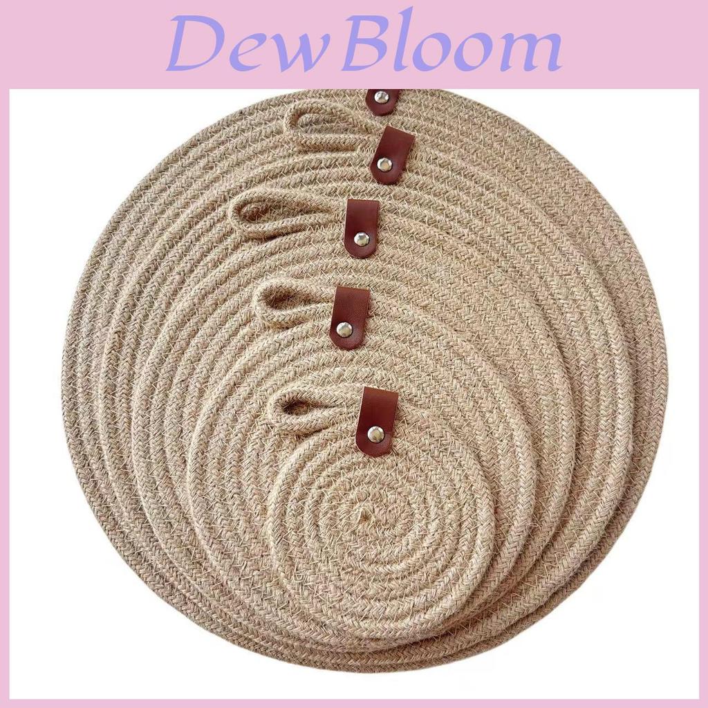 Round Jute Coaster Set With Waterproof Nonslip Design For Home Decor And Tea Cups