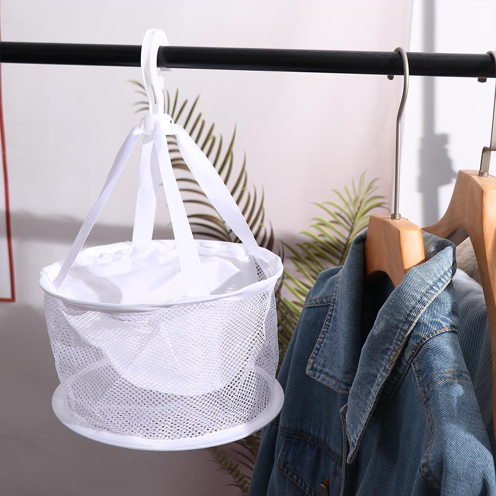 Laundry Hanging Basket Beauty Egg Dryer Makeup Puff Holder Drying Net Bag Mesh Rack Hanging Basket
