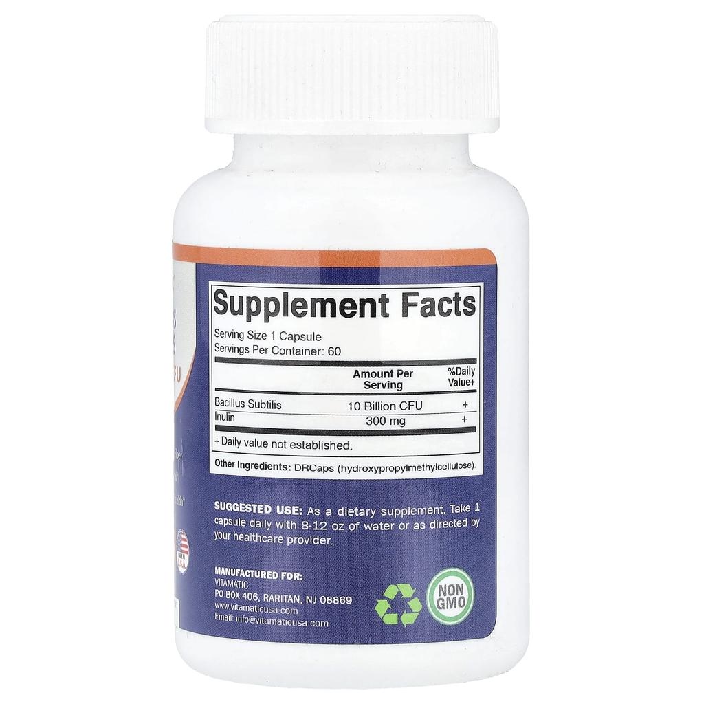 Bacillus Subtilis, Drcaps® Hypromellose Capsules 60