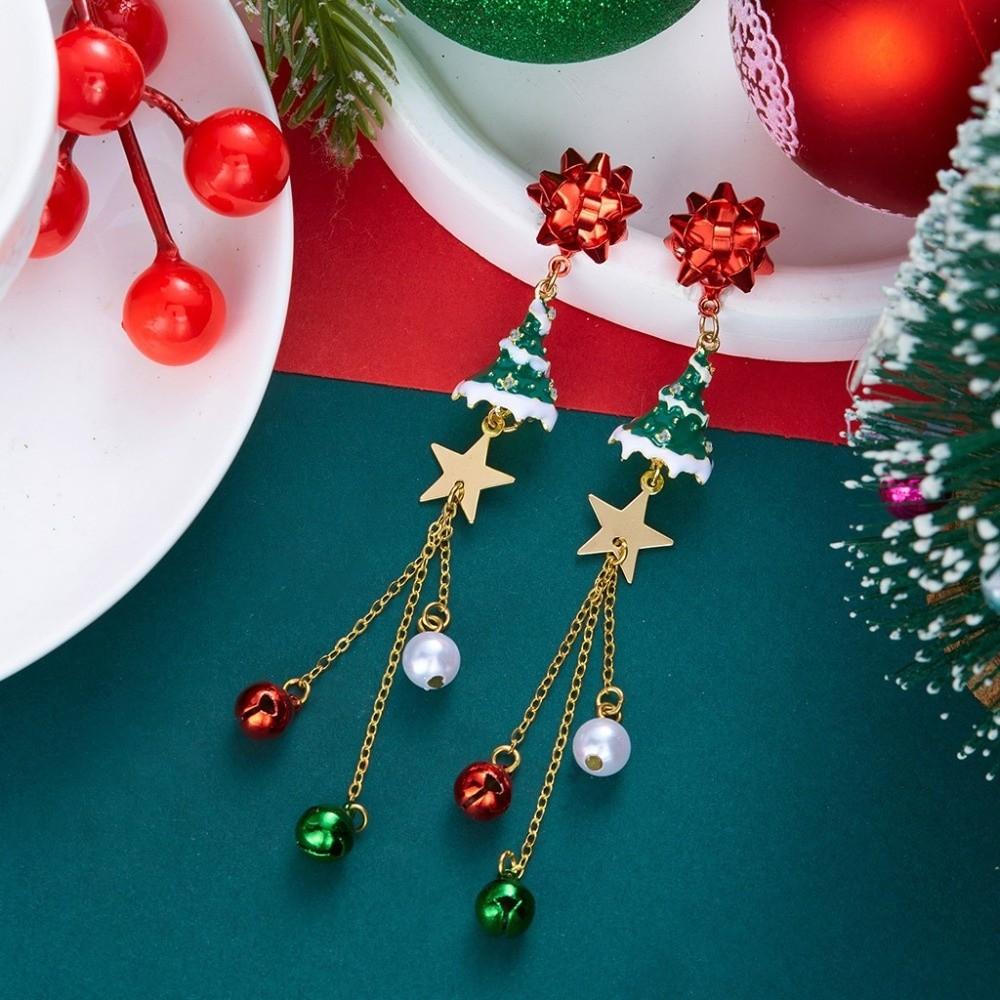 Star Women Christmas Tree Earrings Snowflake Holiday Earrings Holiday Celebration