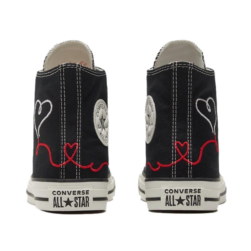 Converse Chuck Taylor All Star Made with Love Comfortable and Versatile High-Top Espadrilles Unisex Black