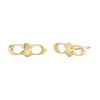 Brass Plated Stud Earrings Women's Gold CCU54 GLD ONE