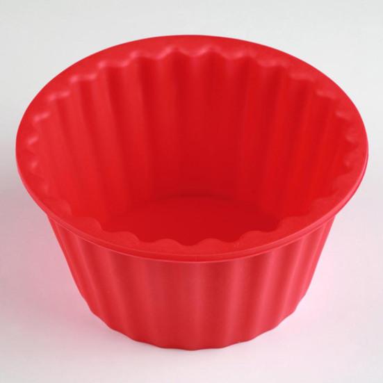 3 stk/sett Kakeformer Non-stick Enkel utforming Myk tekstur Rivebestandig baking Silikon Big Top Giant Cupcake Fondantformer Kakebakeverktøy