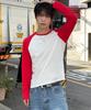 SIGNATURE Crop Raglan Long Sleeve T-Shirt [Red]