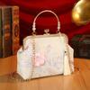 New Chinese rich flower cheongsam bag women's high-end big flower handbag retro style messenger bag tide