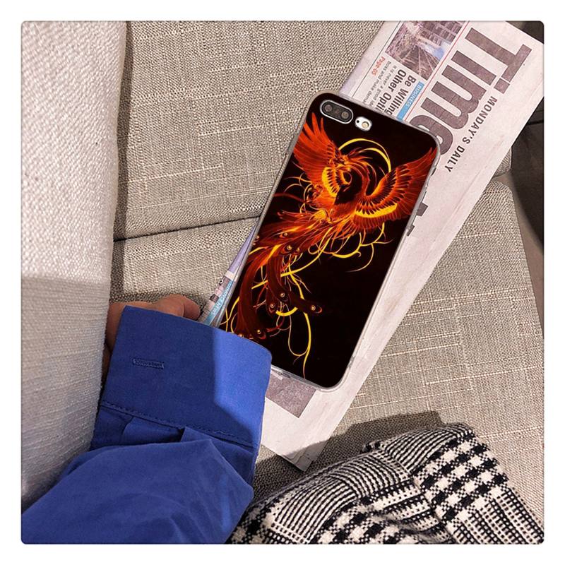 Cool Animal Phoenix Flamingo Phone Case for iphone 13 X XS MAX 6 6s 7 7plus 8 8Plus 5 5S se 2020 XR 12 11 pro max Fundas Capa
