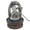 LED Resin Buddha Tabletop Waterfall Fountain Relaxing Indoor Decoration for Home OfficeUS Plug 110V
