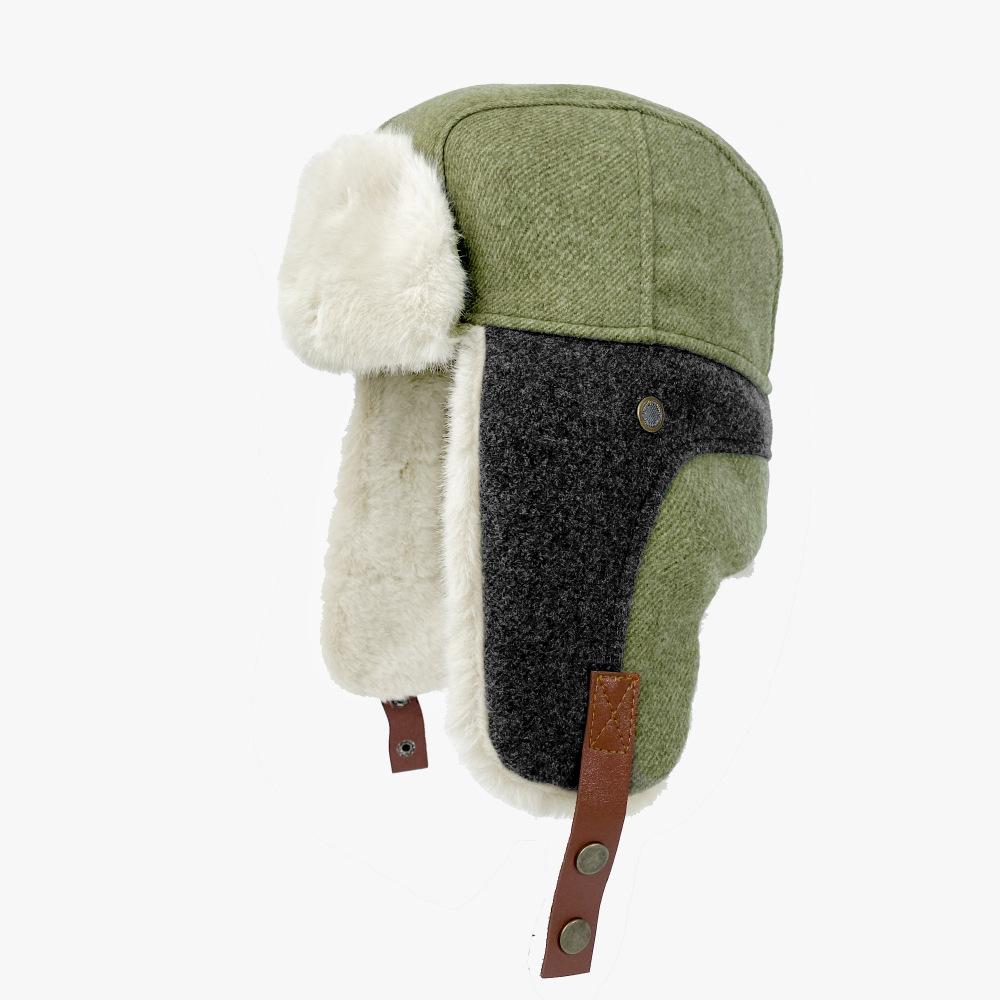 Neuer Winter Lei Feng Hut für Damen Koreanischer Stil Mode Ohrenschutz und Kälteschutz Plus Samt Verdickter Hut für Herren Outdoor Reiten Warm Adjustable gray