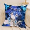 Layla genshin impact cute Cushion Cover Silky Short Plush Invisible Zipper Dustproof Sofa Pillow Case for Home Decor