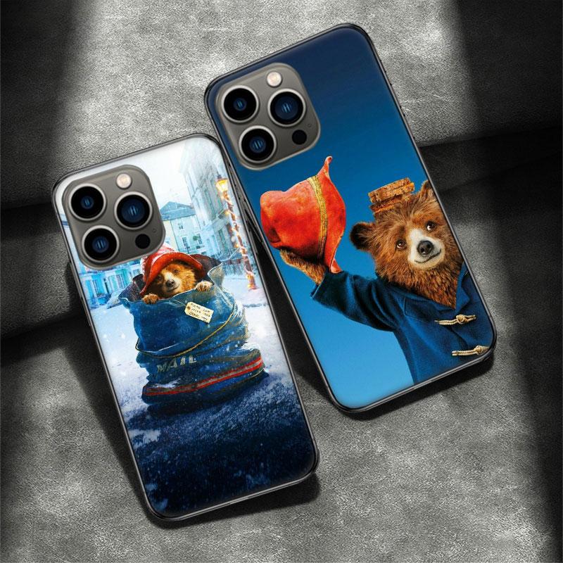 Cute P-Paddington Bear Phone Case For Iphone 16 15 Plus 13 12 Mini 17Air 16E 11 14 Pro 17 Pro Max Cover Shell Coque Soft Clear C
