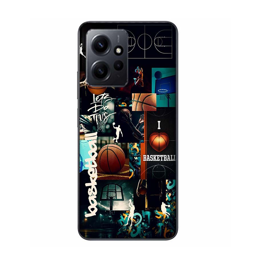 Basketball Phone Case For Redmi Note 14 15 Pro 5G 13 12 Pro Plus 11 11T 11E 11S 10 Pro 10S 9 9S Cover Cell Clear TPU Capa Compat