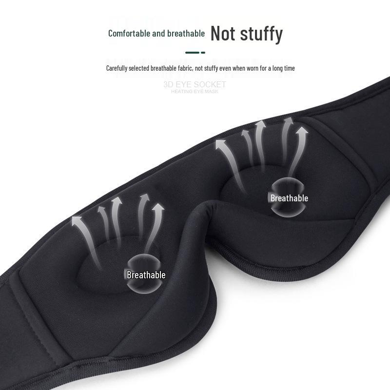 3D Bluetooth 5.0 Drahtlose Augenmaske: Schwarze Schlafmaske mit Stereo-Musik & Augenschutz