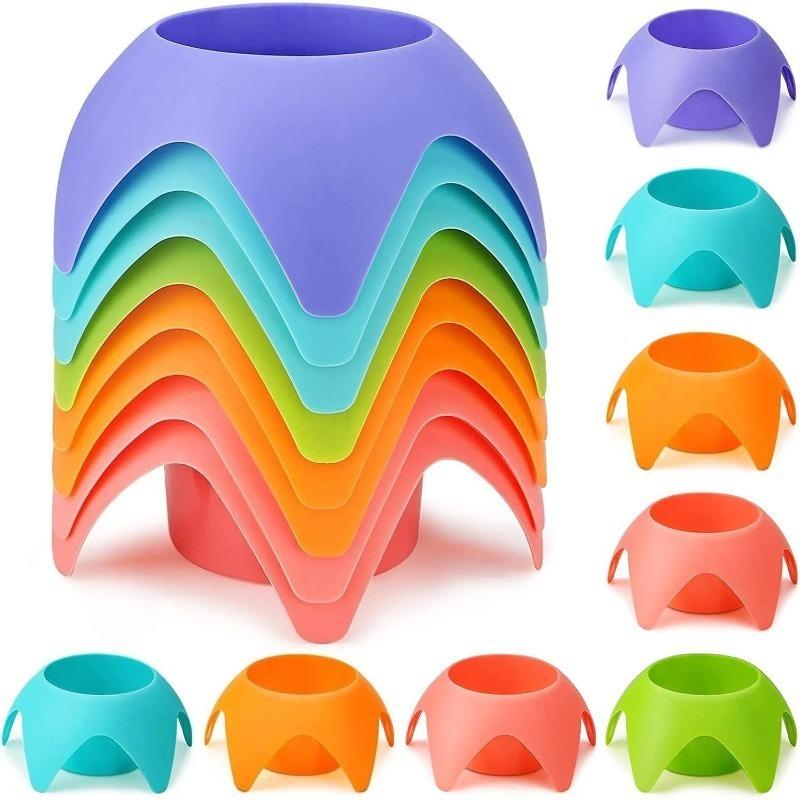 Sands-Free Beach Cup Holder - Foldable & Stackable Portable Drink Stand for Camping/Travel/Outdoor, Capacity & Multi-Functional