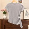 Women's Slim Fit Round Neck Short Sleeve T-shirt