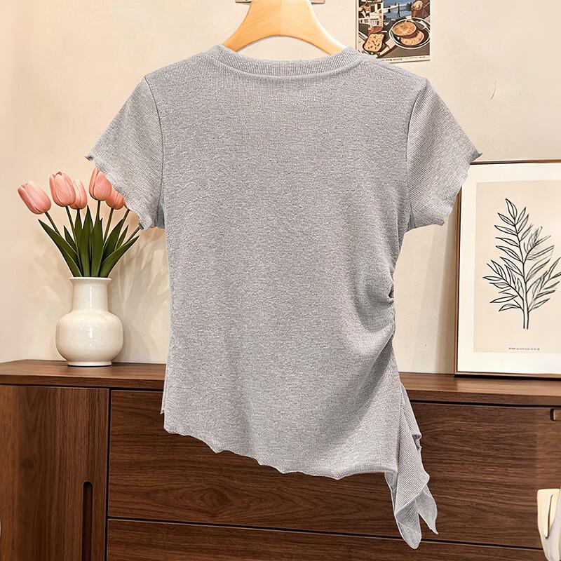 Women's Slim Fit Round Neck Short Sleeve T-shirt