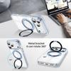 Magnetic Case With Hidden 360 Rotating Stand For iPhone 13 14 15 16 17 Pro Max Metal Camera Frame Colorful Shockproof Cover Support MagSafe Charging