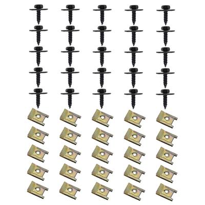 Automotive U Clips and Screws Assortment Kit, Car U Clip Assortment Kit with Screws,