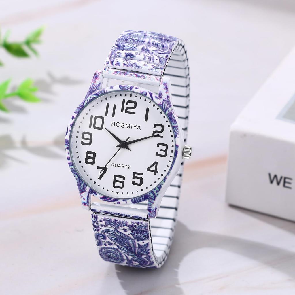 Cute One Size Fits Stylish Analog Stainless Steel Floral Quartz Fashion Accessory Perfect Gift for Bohemian-style Women's Watch, All Display, Band,