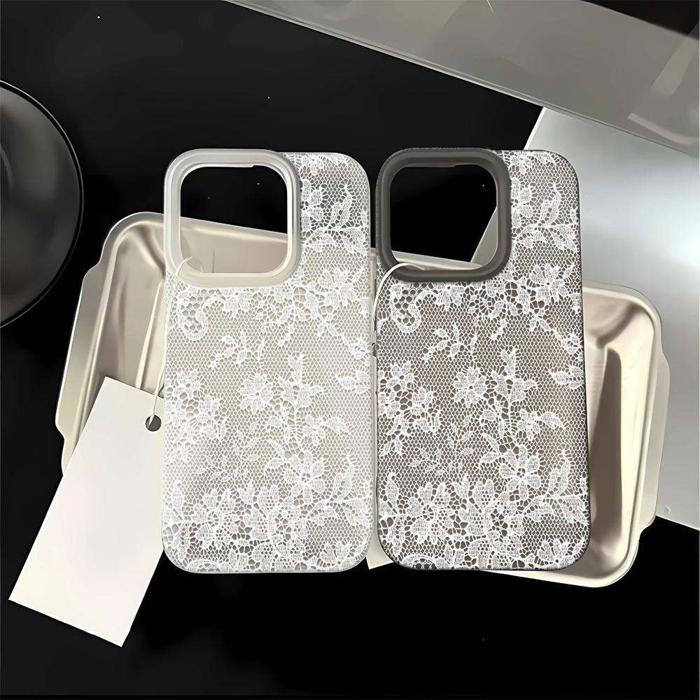 Custodia per Telefono con Design Originale in Pizzo Per IPhone 17 Air 16 15 Plus 15 14 13 12 11 15 Pro Max Copertura Anti-Caduta Fundas