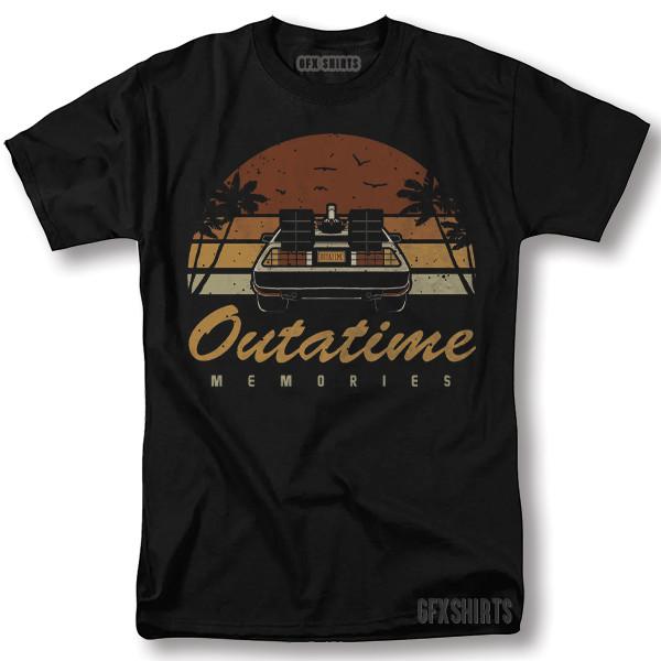 Back To The Future Shirt Delorean Classic Movie Poster Graphic Design T-Shirt