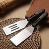 Stainless Steel Steak Fried Shovel Cooking Spatula Non-Slip Handle Pizza Shovel Pancake Beef Turner Scraper Kitchen BBQ Utensils